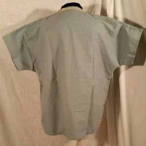 3 Uniform SCRUB tops GRAY w/ tan sz M. reversible